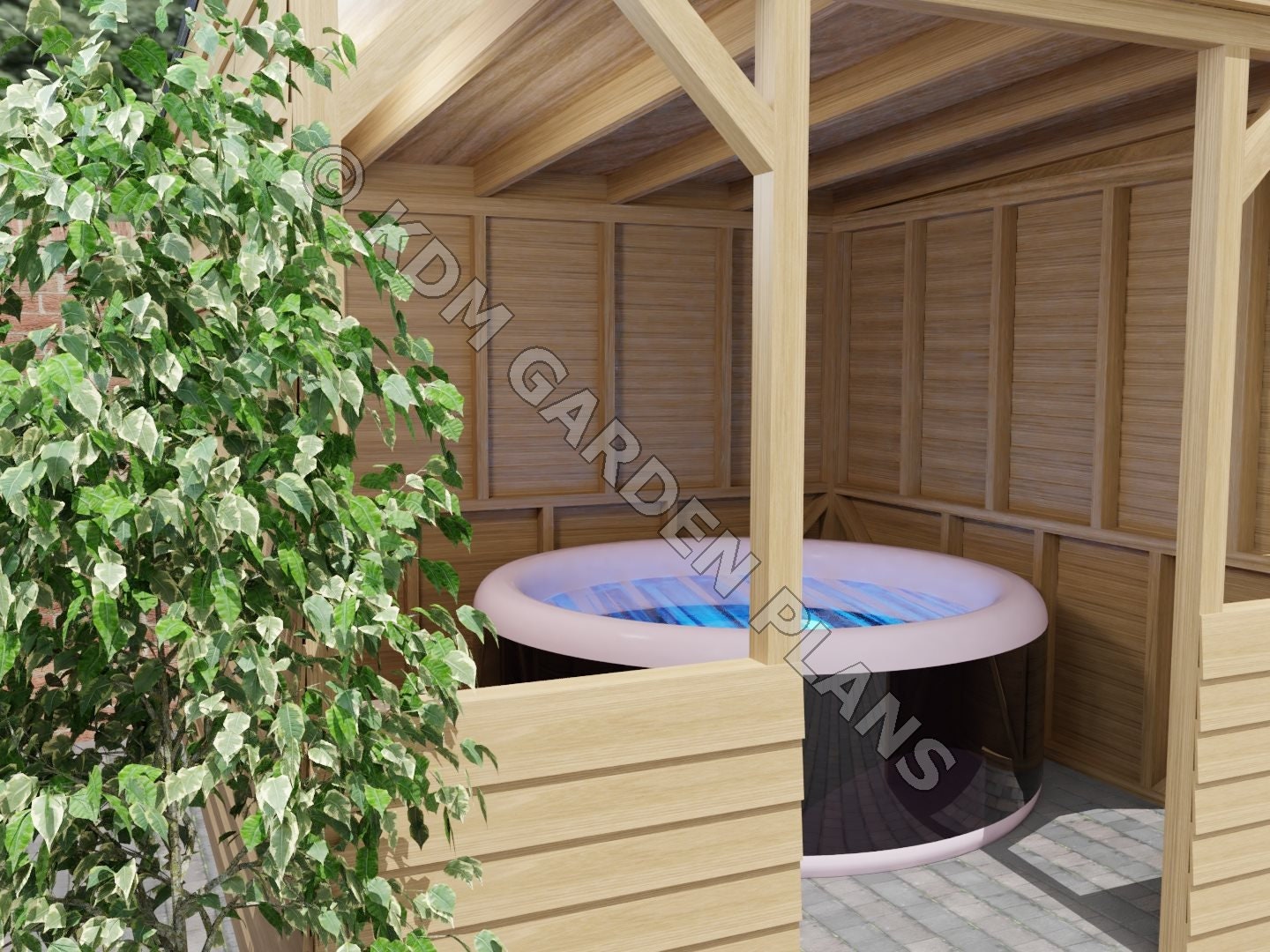 Hot Tub Spa Shelter 3.0mx3.0m build Plans Only No Materials Etsy UK
