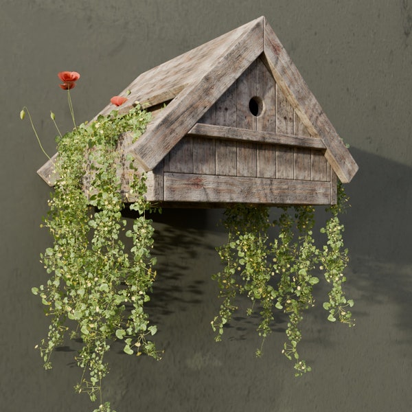 Plans for Bird House Box with Planter from Recycled Pallet Wood Garden Digital Woodwork Plans Download only UK Metric with Cut Lists