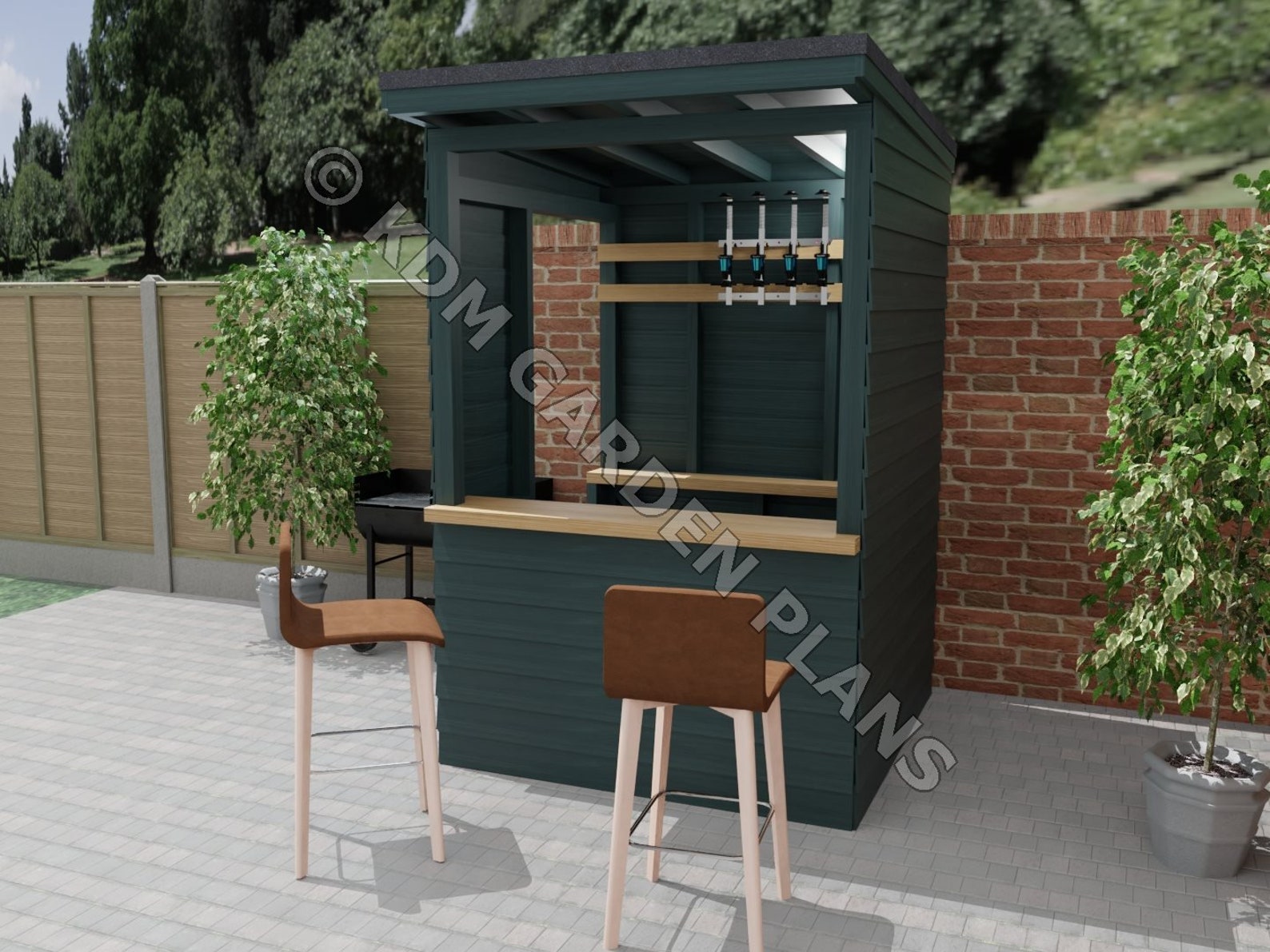 Small Home Garden Bar 1.5mx1.5m Tiki BBQ Pub build Plans Only Etsy UK