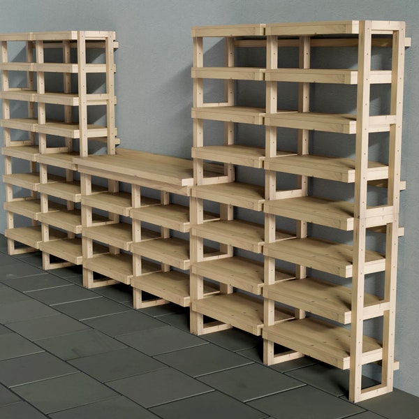 Plannen voor modulaire houten werkplaatsrekken en werkbank Houtwerkplannen DIY Digitale houtwerkplannen Alleen US Imperial Exclusief materialen