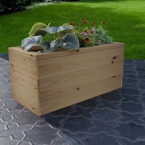 Pläne für einfachen hölzernen Garten-Blumentopf 18 "x 18" x 36 1/2" DIY Digital Woodwork Plans Nur US Imperial Zoll mit Schnittlisten