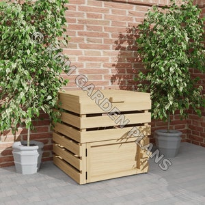 Plans for Wooden Garden Compost Bin 0.8mx0.8m DIY Digital Woodwork Plans Download Only UK Metric with Cut Lists