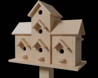 Plans for Wooden Garden Seven Bird Box House Build Plans Do It Yourself Digital Woodwork Instructions Only US Imperial Excludes Materials