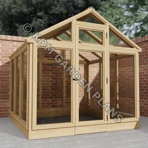 Wooden Garden Greenhouse 2.1mx2.1m DIY build Plans Only UK Etsy