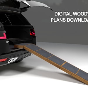 Plans for Easy Pet Dog Ramp for Car and Step Access DIY Dog Ramp Digital Woodwork Plans Download Only UK Metric with Cut Lists