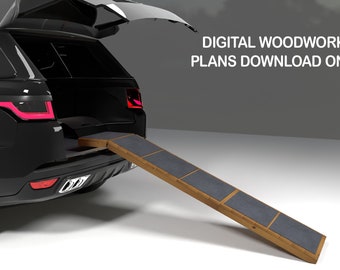 Plans for Easy Pet Dog Ramp for Car and Step Access DIY Dog Ramp Digital Woodwork Plans Download Only UK Metric with Cut Lists
