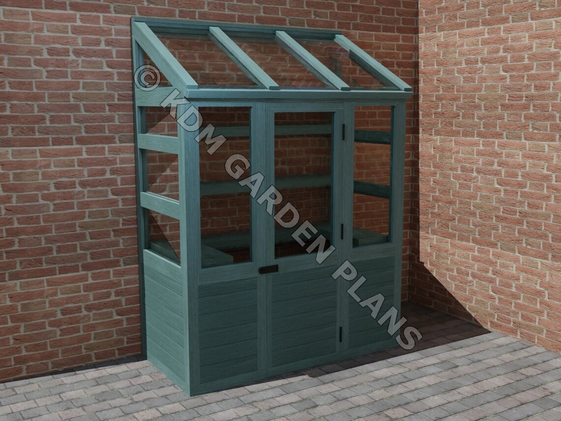 Wooden Lean to Greenhouse build Plans Only No Materials UK Etsy