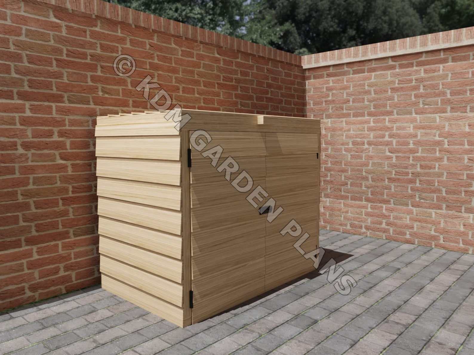 Wooden Double Wheelie Bin Store DIY build Plans Only No Etsy