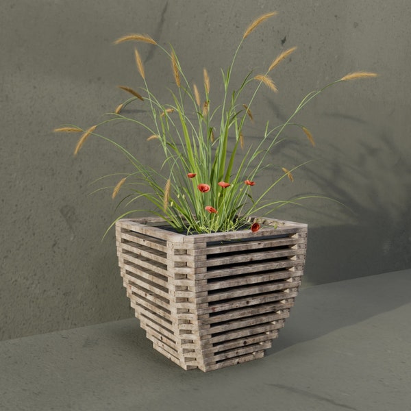 Plannen voor gerecycled pallethout Tuin Feature Planter DIY Digitale houtwerkplannen Alleen UK Metriek Exclusief materialen