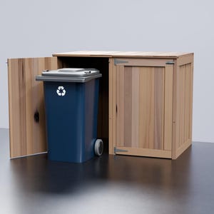 Cheap Bin Store Recycled Pallet Wheelie Bin Store Single, Double, Triple, Quad Digital Woodwork Plans only UK Metric with Cut Lists