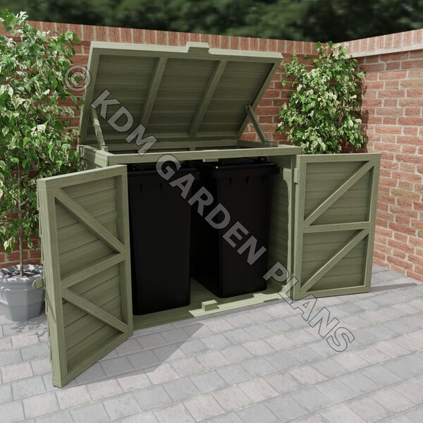 Wheelie Bin Storage Plans Etsy
