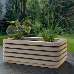 Plans for Modern Wooden Garden Planter Box 36 DIY Digital Woodwork Plans Only US Imperial Inches Excludes Materials zdjęcie 7