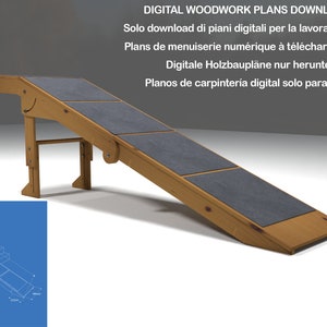 Plans for Adjustable Height Pet Dog Ramp for Car and Steps Access DIY Digital Woodwork Plans Download Only UK Metric Excludes Materials