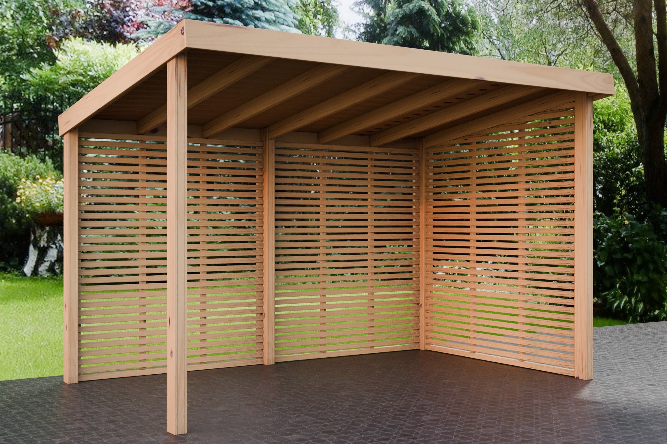 Plans pour abri de jardin en bois, 2,5 m x 3,6 m, barbecue, abri de cuisine, barbecue, plans de menuiserie numériques à télécharger uniquement au Roya