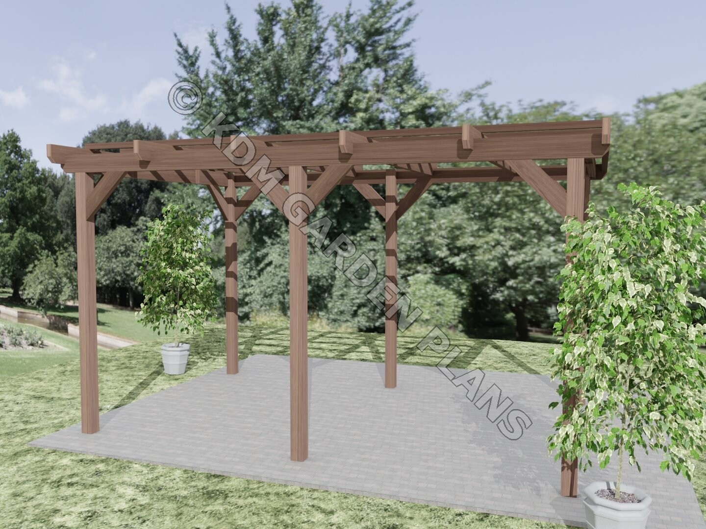 Wooden Garden Pergola 2.5mx4m DIY 