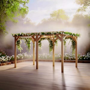 Plans for Wooden Pergola 2.5m x 4m DIY Digital Woodwork Plans Download Only UK Metric with Cut Lists