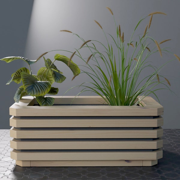 Plans for Modern Wooden Garden Planter Box 900mm DIY Digital Woodwork Plans Only UK Metric Excludes Materials