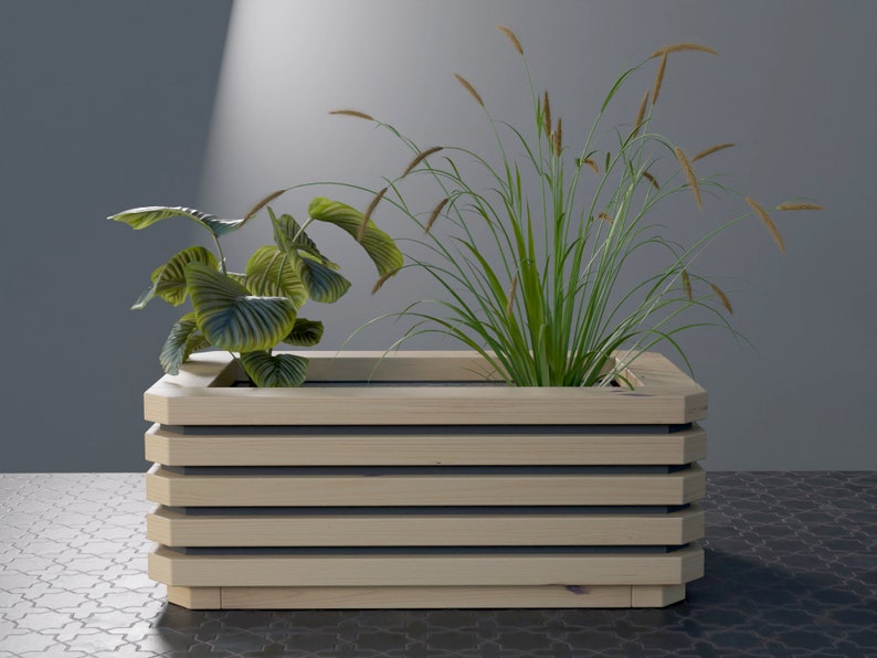 Plans for Modern Wooden Garden Planter Box 36 DIY Digital Woodwork Plans Only US Imperial Inches Excludes Materials zdjęcie 1