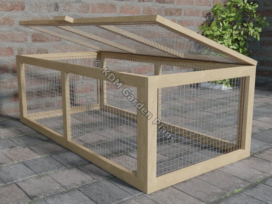 Wooden Garden Rabbit or Guinea Pig Run Woodwork Plans 0.75m X 1.55m approx Great Size Pen DIY