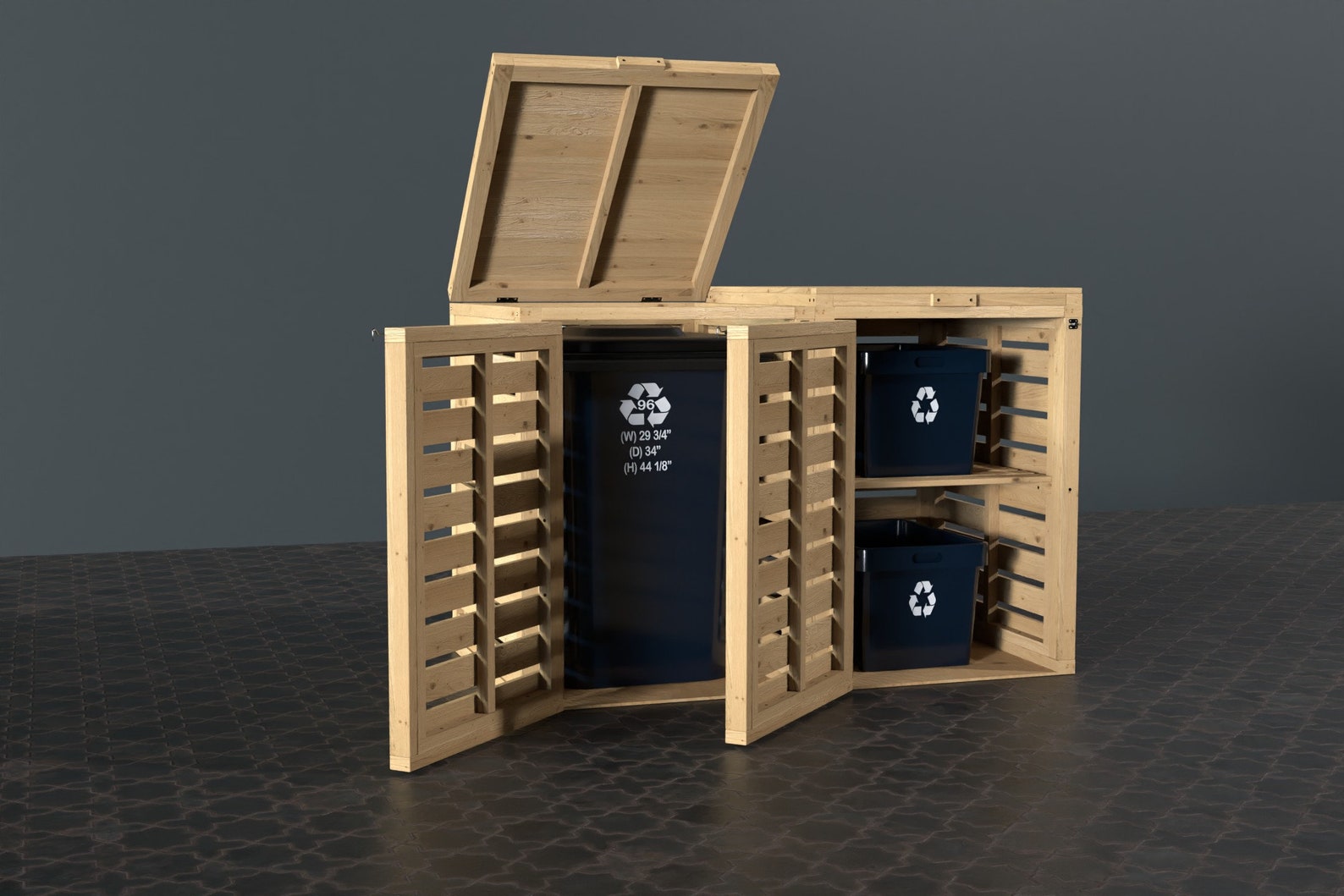 Quad Triple Double and Single Garbage Trash Wheelie Bin - Etsy