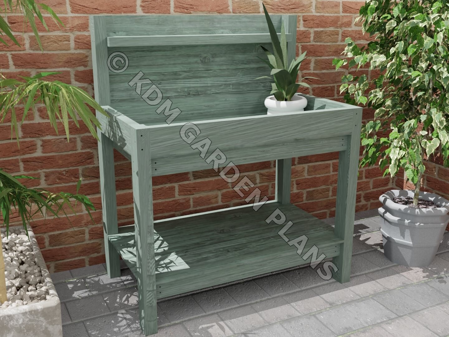 Wooden Garden Potting Table DIY 1m X 0.6m build Plans Only No Etsy