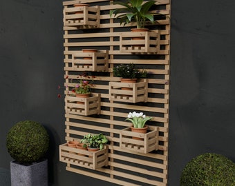 Plannen voor houten plantenbak Woonmuur 1,2 m x 1,8 m DIY Digitale houtwerkplannen Alleen UK Metrisch Exclusief materialen