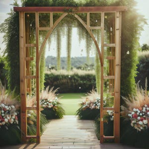Plans for Wooden Garden Archway 1.8 x 2.4m DIY Digital woodwork plans only UK Metric Version with Cut Lists Perfect for Wedding Setting