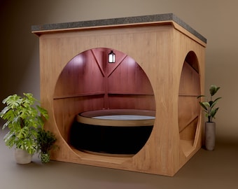 Plans for Spa Shelter 2.6m x 2.6m Cube Lazy Spa Hot Tub Digital Woodwork Plan Download Only UK Metric with Cut Lists