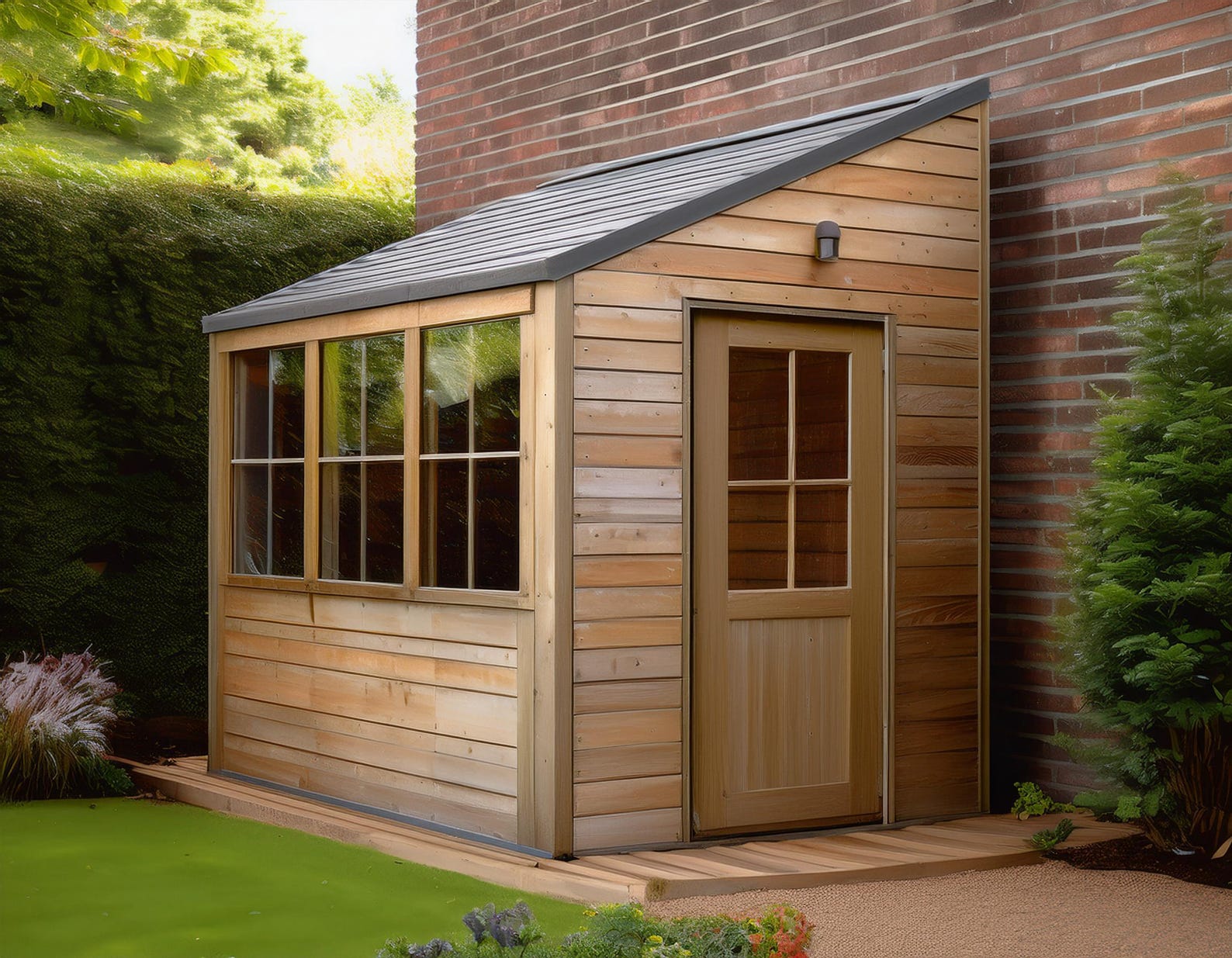 Plans for 1.8m X 3.0m Wooden Garden Lean to Garden Building Shed ...