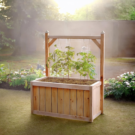 Plans for Flower or Vegetable Wood Garden Planter With