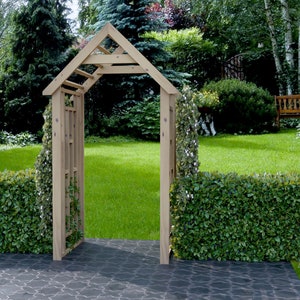 Pläne für Garten Laube Torbogen Torbogen für Kletterpflanzen DIY Digitale Holzarbeitspläne nur US Imperial Version mit Zuschnittlisten