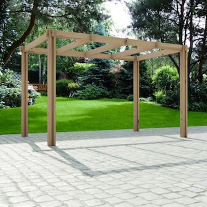 Plans for Wooden Garden Pergola ( 8ft x 12ft ) DIY Digital Woodwork Plans Download Only US Imperial with Cut Lists