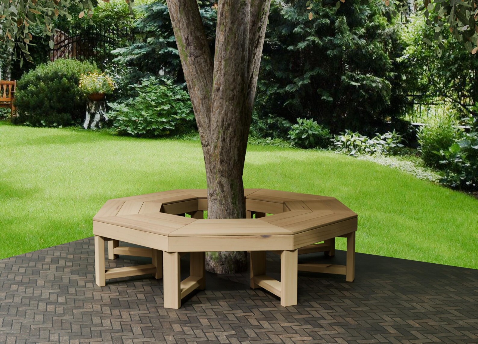 Octagonal Tree Riser Plans for Wooden Tree Surround Seat Octagonal - Woodwork Plans Only UK ...