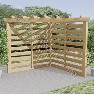 Plans for Wooden Garden Corner Pergola 2.4m X 2.4m DIY Digital Woodwork