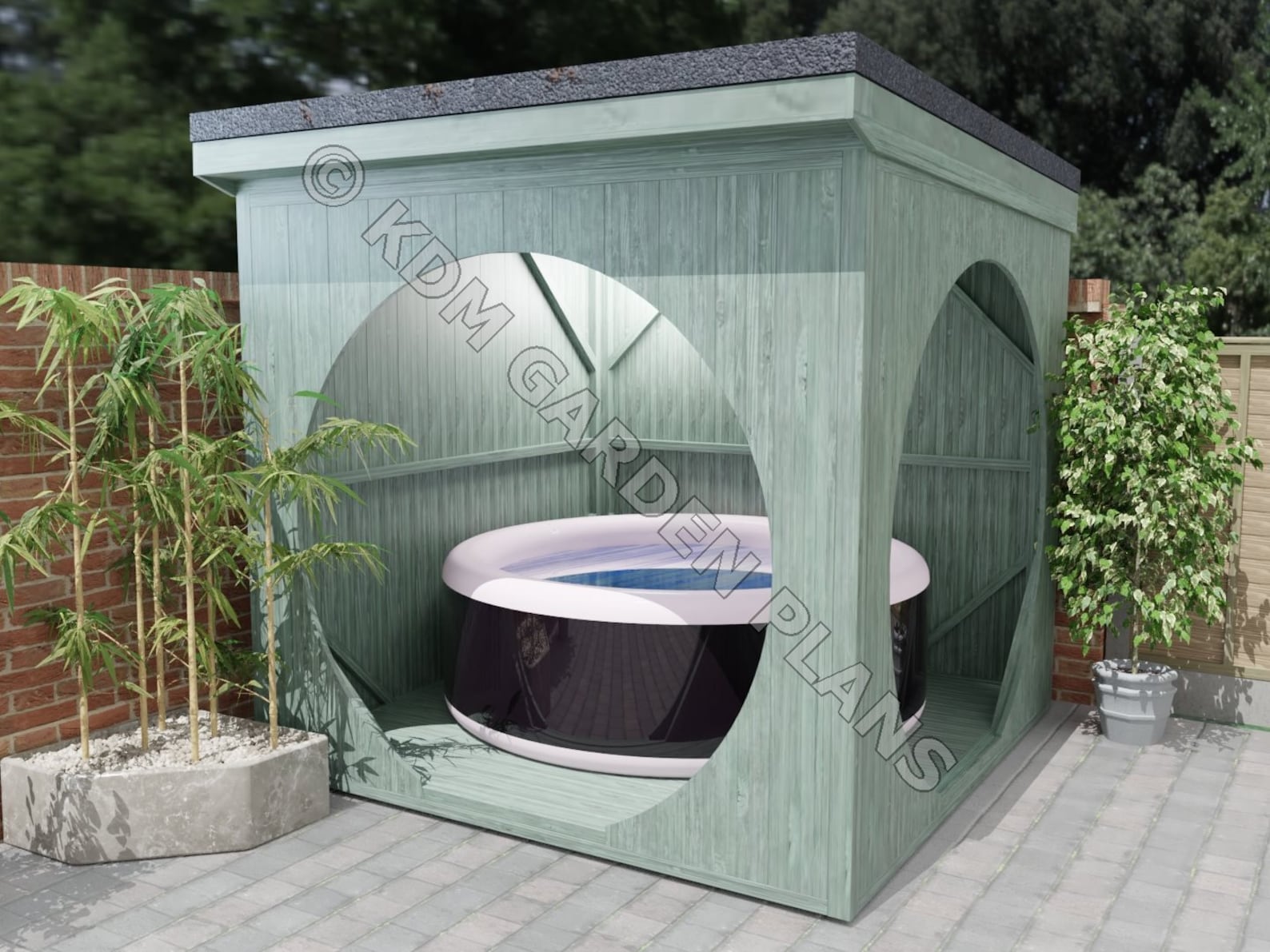 Spa Shelter DIY Build Plans Instructions 2.6 x 2.6m Cube Lazy Etsy