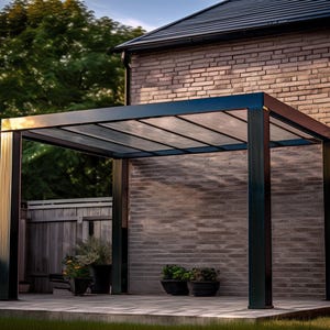Plan for Garden Shelter 3.0m x 3.6m (10ft x 12ft) & Deck DIY Digital Woodwork Plan Download UK Metric with Cut Lists Optional Clear Roof