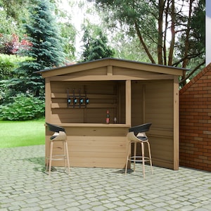 Plannen voor houten hoektuinbar 2,1 x 2,1 m cocktailbarbecuebar Digitale houtwerkplannen Alleen downloaden VK-statistieken met kniplijsten