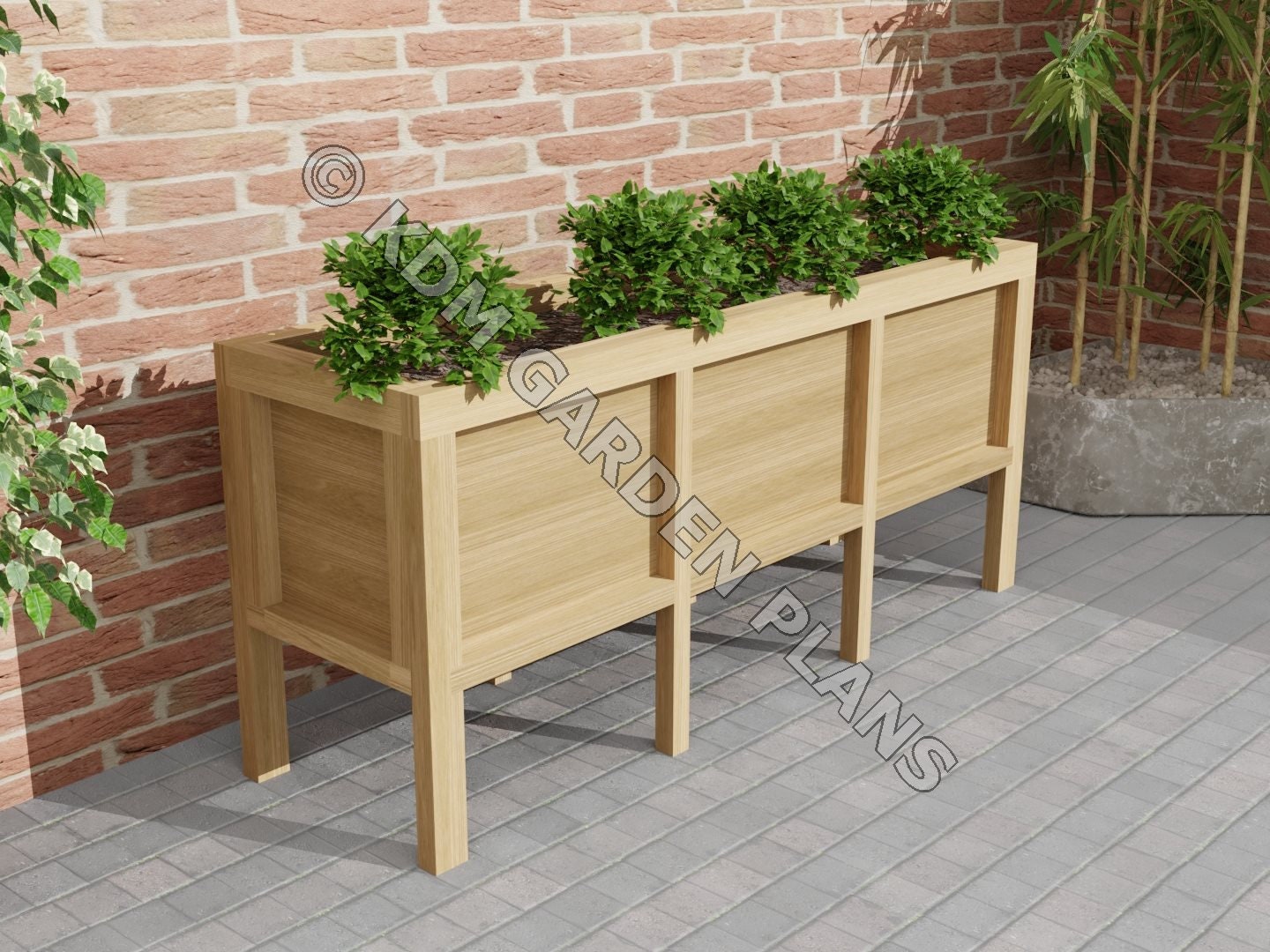 Woodwork Plans for Vegetable Grow Box 1.8m 220 Ltr Plans Etsy.de