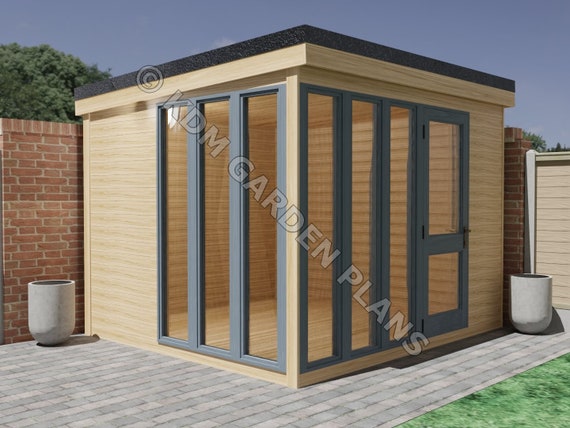 Garden Office Woodwork Build Plans Diy 3 1mx2 8m Summer Garden Office Woodwork Build Plans Diy, Summer House Woodworking Plans