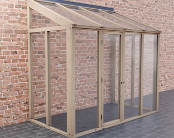 Plans for Medium Wooden Lean To Greenhouse 4 Bay Plan 8' 6" x 4' 7" DIY Digital Woodwork Plans Download PDF US Imperial Excludes Materials