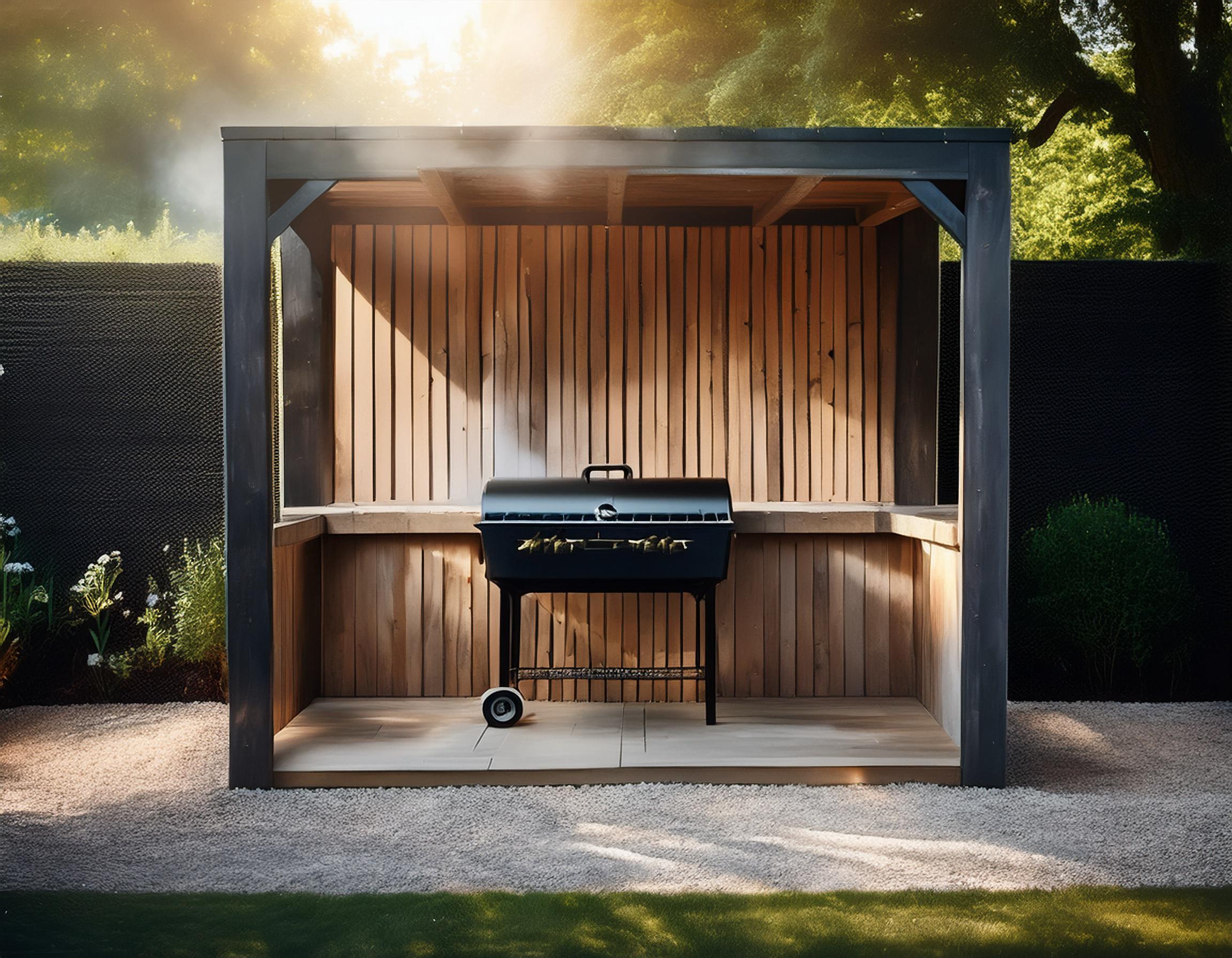 1,22 m x 2,44 m (4 pi x 8 pi) abri pour barbecue en bois facile