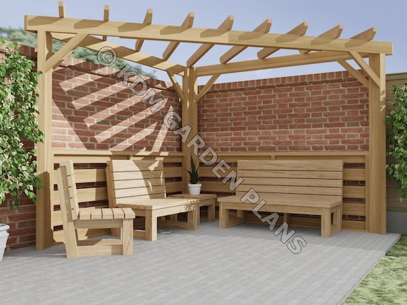 Wooden Garden Corner Pergola 3mx3m DIY 