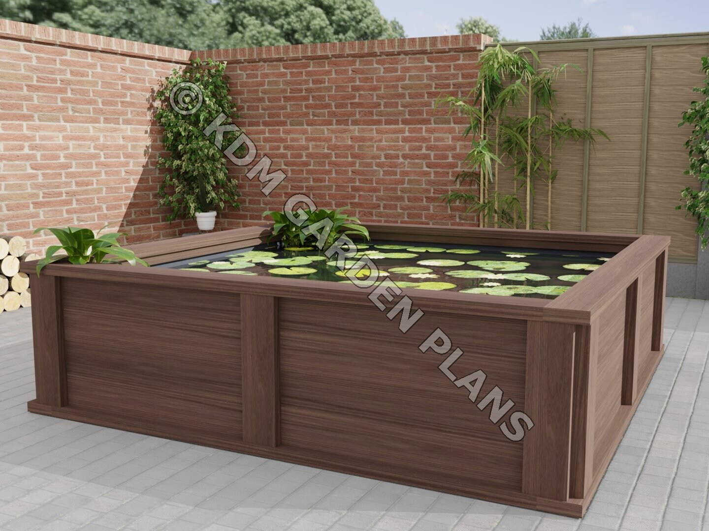 Raised Wooden Garden Pond 2.4mx2.4m build Plans Only No Etsy UK