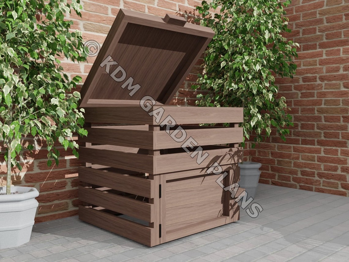 Wooden Garden Compost Bin 0.8mx0.8m DIY build Plans Only UK Etsy