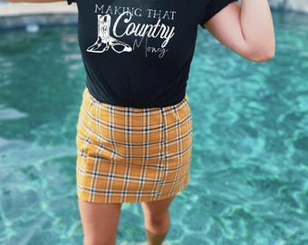 Koszulka Country Money, inspirowana Mirandą Lambert, koszula w stylu western