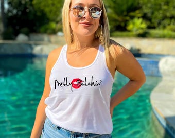 Hübsches Bitchin 'Racerback Tank Top, Country Musik Shirt