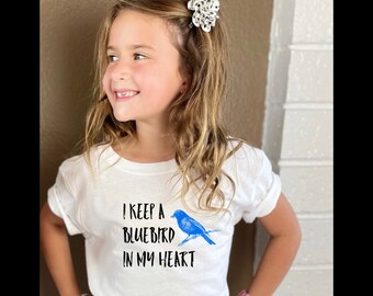 Camiseta juvenil de Miranda Lambert, camiseta con estampado de pájaro azul, para fans de la música country.