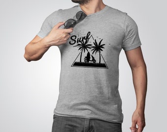 Retro Surfboard Unisex T-Shirt, California Surfer Gift