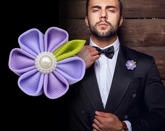 Buttonhole flower "Lilacs" Buttonhole flower // Boutonniere // Corsage // Lapel jewelry