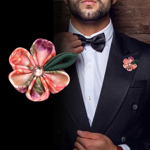 Buttonhole flower &quot;Be Happy&quot; Buttonhole flower // Boutonniere // Corsage // Lapel jewelry